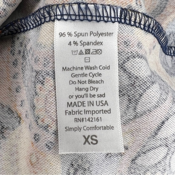 XS LULAROE COLORFUL PENCIL STRETCH PULL ON FLORAL PAISLEY - Picture 10 of 10